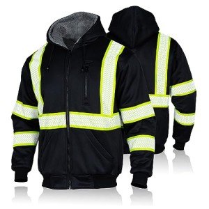 Men's High Visibility ANSI Class 3 Fleece Hoodie