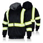Men's High Visibility ANSI Class 3 Fleece Hoodie