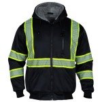 High-Visibility Reflective Fleece Safety Hoodie for Men