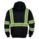 High-Visibility Reflective Fleece Safety Hoodie for Men