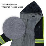 High-Visibility Reflective Fleece Safety Hoodie for Men