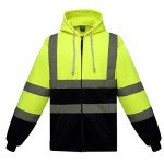 High Visibility Class 3 Fleece Safety Hoodie, XXL