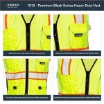 Heavy Duty Reflective Safety Vest - Black Series