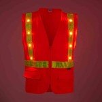 Hi-Vis LED Safety Vest with Pockets - XL