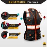 Women's Black Widow Safety Vest - 9 Pockets