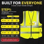 10-Pack Reflective Safety Vests for All Sizes