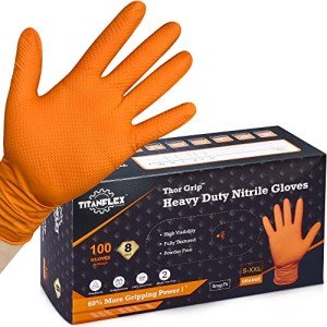TitanFlex Thor Grip Heavy Duty Nitrile Gloves, XL
