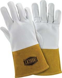 Kidskin TIG Welding Gloves with Gold Cuff