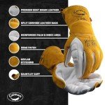 Caiman Premium Goat Grain Welding Gloves - Large