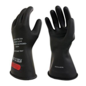 Insulating Electrical Gloves - Size 10, Class 0