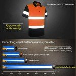 High Visibility Reflective Polo Shirt - Orange/Black