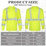 High Visibility Long Sleeve Safety Shirts - 4 Pcs
