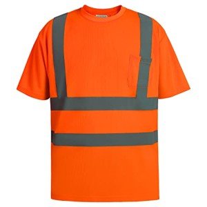 High Visibility Short Sleeve Safety T-Shirt - Orange