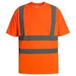 High Visibility Short Sleeve Safety T-Shirt - Orange
