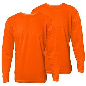 High Visibility Long Sleeve Safety T-Shirts - 2-Pack