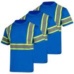 VENDACE 3-Pack High Visibility Safety Shirts - Men