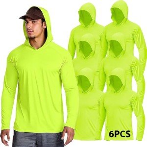 High Visibility Long Sleeve Safety T-Shirts - 6 Pack