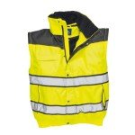 Men's High Visibility Safety Bomber Jacket - Yellow/Black