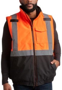High Visibility Men's Safety Vest - Orange