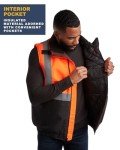 High Visibility Men's Safety Vest - Orange