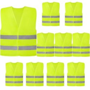 Kepairtia 10-Pack High Visibility Safety Vests