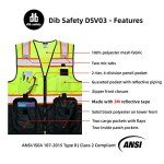 High Visibility Reflective Safety Vest with Pockets