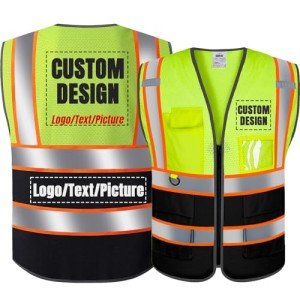 Custom High-Visibility Safety Vest with Pockets