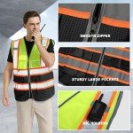 Custom High-Visibility Safety Vest with Pockets