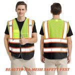 High Visibility Reflective Safety Vest with Pockets