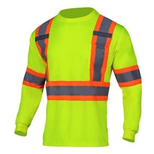 High Visibility Men's Reflective Long Sleeve T-Shirt
