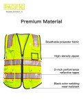 High Visibility Safety Vest with 10 Pockets - Yellow