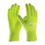 Hi-Vis Knit Gloves with Nitrile Grip - Medium