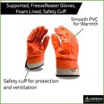 Hi-Vis Orange Cold Weather Safety Gloves - 12-Pack