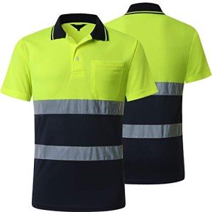 Men's Hi-Vis Reflective Short Sleeve Polo Shirt
