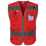 High Visibility Reflective Safety Vest with Pockets