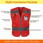 High Visibility Reflective Safety Vest with Pockets