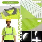 Hi-Vis Safety Polo Shirt with Reflective Strip