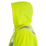 JORESTECH High Visibility Full Zip Hoodie, ANSI Yellow