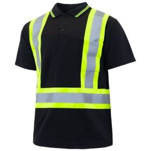 Hi-Vis Reflective X-Back Safety Polo Shirt