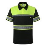 Men's High-Visibility Reflective Safety Polo Shirt