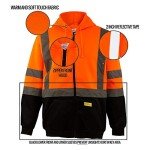 Men's Hi-Viz Class 3 Hooded Sweatshirt - Large