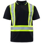 Hi-Vis Reflective X-Back Safety Polo Shirt