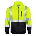 JORESTECH High Visibility Full Zip Hoodie, ANSI Yellow