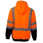 Men's Hi-Viz Class 3 Hooded Sweatshirt - Large