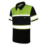 Men's High-Visibility Reflective Safety Polo Shirt