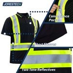 Hi-Vis Reflective X-Back Safety Polo Shirt