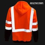 Men's Hi-Viz Class 3 Hooded Sweatshirt - Large