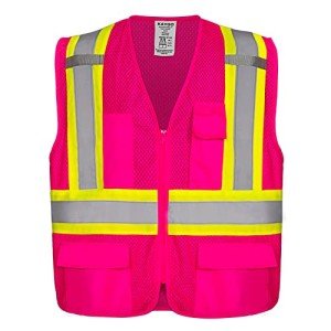 KAYGO Reflective Safety Vest with Pockets - Pink