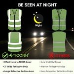 TICONN High Visibility Reflective Safety Vest, Green