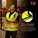 High Visibility 5-Point Safety Vest, Medium